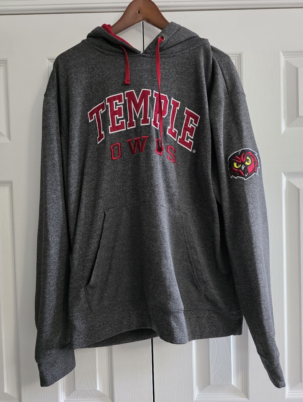 Temple Owls Hoodie Gray Men's XL Colosseum Athletics